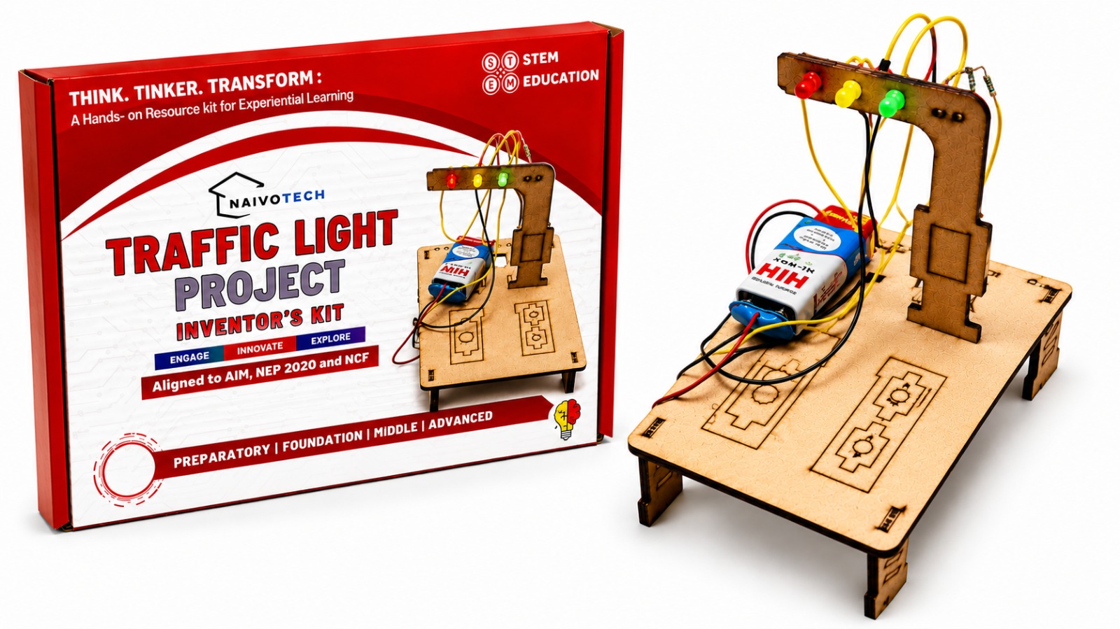 Traffic Light System Using Switch – DIY Electronics STEM Kit